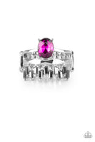 Paparazzi Crowned Victor - Pink Rhinestone Ring