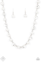 Paparazzi Go-Getter Gleam - Silver, Pearl and Rhinestone Necklace