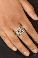 Paparazzi Sparkle Showdown - Black Rhinestone Ring